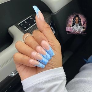 Blue Wave Nail Set💅🏾Perfect for everyday wear ❤️.